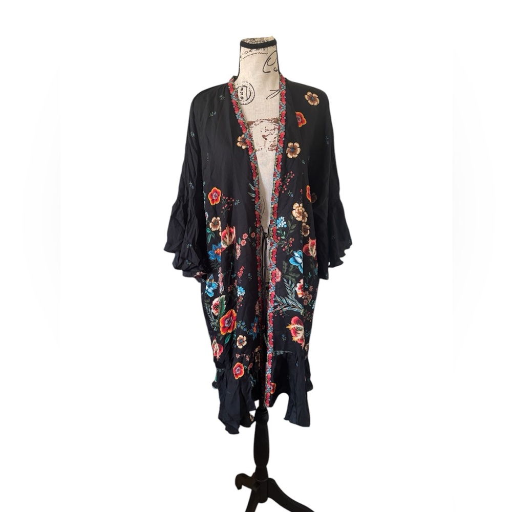Johnny Was ruffle kimono NWT